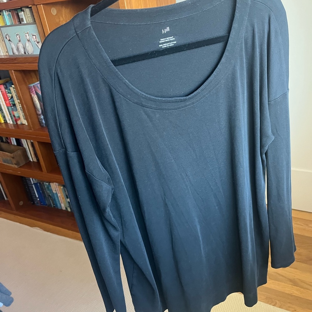 J. Jill Black Long Sleeve Women's Top